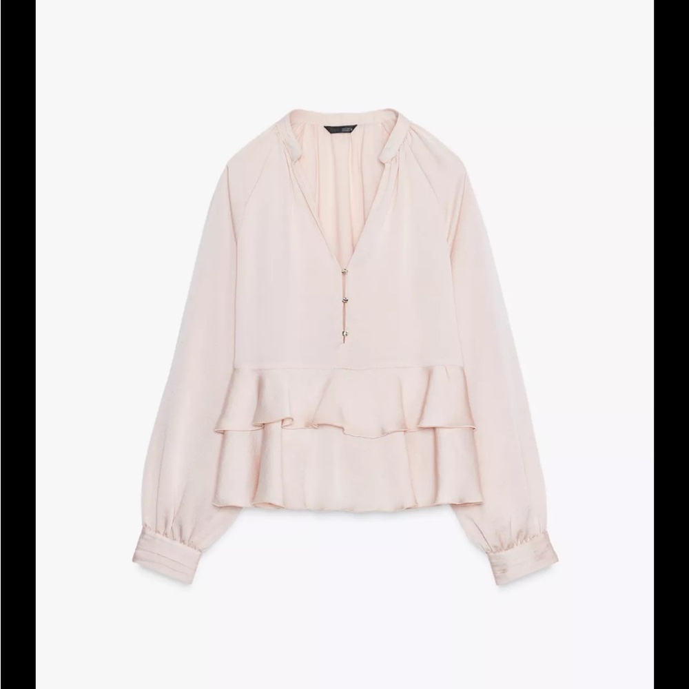 Zara Elegant Ruffled Blouse